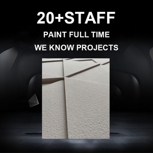 Decorazione per la casa 3d arti murali astratta geometrica fatta a mano in legno intagliato decorazione pittura moderna in rilievo arenaria - Product Image 3