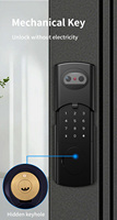 Cerradura de Seguridad Semi-Automática con Soporte para 10 Idiomas, Compatible con Puertas de Aluminio/Madera, Control por Aplicación/Wi-Fi, Contraseña Anti-Espionaje en la Nube, Bajo Consumo