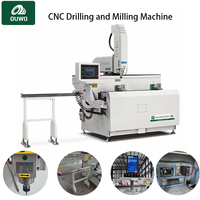 Machine de perçage et de fraisage de profilés en aluminium et UPVC OUWO CNC 1200 mm pour la fabrication de fenêtres et de portes, destinée aux usines de murs-rideaux