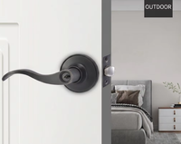 Serrure de porte transfrontalière 8300MB-ET en alliage de zinc robuste avec poignée à trois barres, moderne et simple, personnalisable pour porte de salle de bain