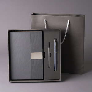 Biểu tượng tùy chỉnh thanh lịch PU da A5 kinh doanh máy tính xách tay Bộ Quà Tặng-từ Clasp Ribbon bookmark & Hộp quà tặng sang trọng - Product Image 1