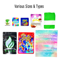 Sacs de 3,5 g en gros pour snacks, personnalisés, en Mylar, en stock, holographiques, pour gâteaux et bonbons