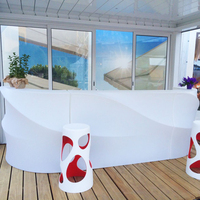 IP54 ~ 65 en plastique étanche blanc extérieur modulaire moderne LED comptoir de bar lumineux meubles de bar