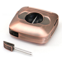Ciseaux coupe-cigares multifonctionnels 2-en-1 JH Premium avec perforateur et rehausseur de flamme