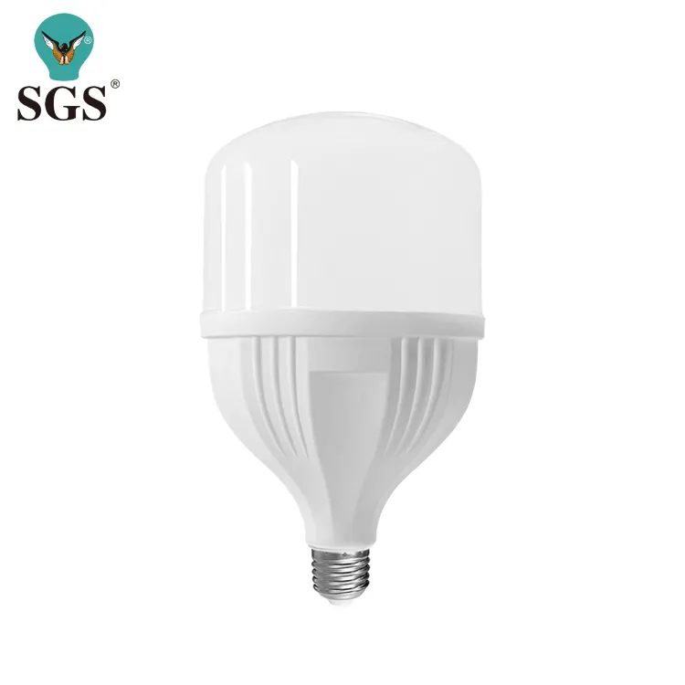 Bombilla LED T de aluminio y plástico de alta calidad, 20W, 30W, E27, piezas de bombilla T E27 B22 SKD, materia prima, Bombilla LED