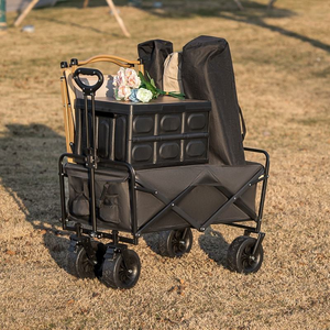 Carrito Plegable Resistente para Exteriores, Playa, Camping, con Mango Ajustable y 4 Ruedas para Picnic y Jardín - Product Image 5