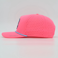 Casquettes de sport personnalisées vente en gros 5 panneaux chapeau Snapback en polyester tissé chapeau de golf personnalisé Oxford à pois et corde de protection solaire été
