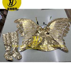 Quantité minimale de commande 1 pièces nouvelle mode Led casque <span class=keywords><strong>Robot</strong></span> argent miroir Costume argent femmes miroir Costume pour les fêtes Performance - Product Image 2