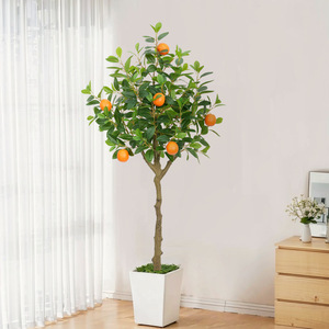 Árvore de Laranjeira <span class=keywords><strong>Artificial</strong></span> de Plástico Ecológico Durável em Vaso para Interiores, de Chão, 150-180cm, Moderna, Resistente à Água, Páscoa - Product Image 1