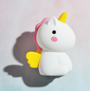 Cute animal Unicorn Baby Kids Gift Bedroom Table <b>Lamp</b> USB Rechargeable Colorful <b>lights</b> LED Silicone Night <b>Light</b> for girls - Product Image 6