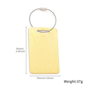 Fashion Heavy Duty Aluminum Alloy Keychain Tags for Travel-Waterproof Customizable <b>Name</b> Tag Anti-Lost - Product Image 5