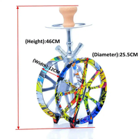 Nouveau design 2026 – Chicha portable en acrylique coloré avec double tuyau et crochet, écologique et durable, vente en gros