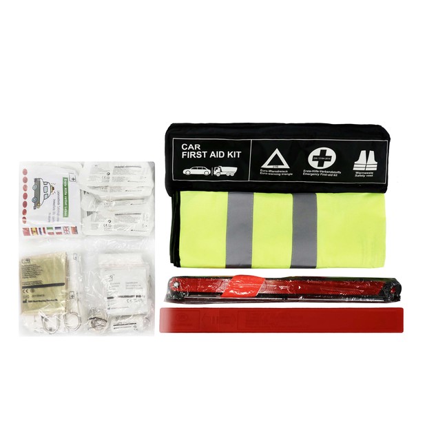 Comprehensive Emergency Manual Car First Aid Devices Kit DIN 13164 Standard for Vehicle Safety 5 Year Validity Period