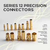 Conector Banana Universal Chapado en Oro (0.8/2/3/3.5/4/5.5/6/8mm) Macho/Hembra, Pines de Prueba para Lámparas |   Conector de Alta Conductividad