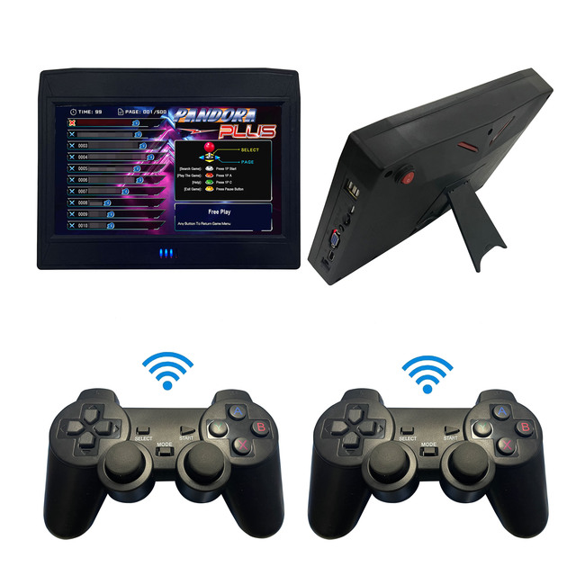 Handheld Mini 10 Inch Retro Game Box 26800 in 1 4K EU Plug Video Game Console with Wireless 2.4GHz & Multi-Language Support