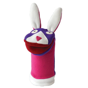 Ensemble de trois marionnettes à main en polaire douce 1446, comprenant un chiot, un lapin et une grenouille, marionnettes en peluche à chaussettes - Product Image 2