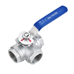 Vanne Manuelle Acier Inox 3 Voies T L Filetée DN8 DN50 Contrôle de Débit Vanne à Bille - Product Image 6