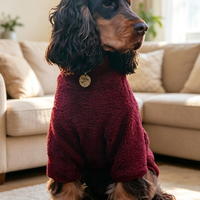 Veste pour chien, manteau en polaire chaud pour animaux de compagnie, vêtements d'extérieur à col haut pour chiens de petite et moyenne taille, doux et confortable pour les promenades hivernales