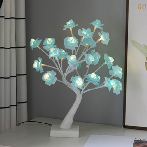 Adorno de lámpara, lámpara de abedul, árbol de rosas, decoración de sala de estar, lámpara de Decoración de mesa, regalo Uionen 2190 - Product Image 5