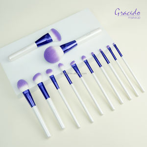 Juego de 12 <span class=keywords><strong>Brochas</strong></span> de Maquillaje Veganas de Colores Populares, Pelo Sintético Suave, Mango de Plástico, <span class=keywords><strong>Brochas</strong></span> para Rostro, Corrector y Afeitado - Product Image 4