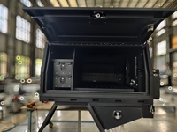 Boîte de rangement d'outils extérieure imperméable à 3 portes en aluminium amovible pour l'Europe, l'Amérique et l'Australie
