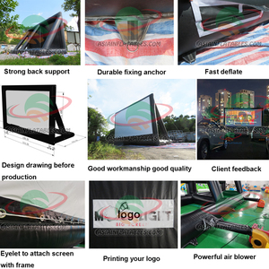 Écran de cinéma gonflable extérieur grand format en PVC imperméable sur mesure avec pompe à air électrique - Product Image 5