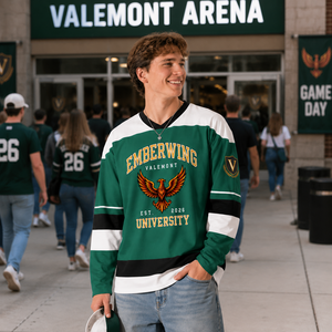 Camiseta Deportiva Personalizada para Hombre, Estilo Universitario, Manga Larga, para Fanáticos del Deporte, Camiseta de Equipo para el Día del Partido, Camiseta de Hockey - Product Image 1