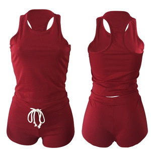 Completo Sportivo Estivo da <span class=keywords><strong>Donna</strong></span> Conyson, Due Pezzi con Logo Personalizzato, Top e Pantaloncini per Adulti - Product Image 5