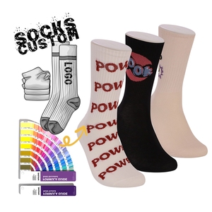 <span class=keywords><strong>Calcetines</strong></span> informales de algodón con logotipo personalizado para hombre, <span class=keywords><strong>calcetines</strong></span> blancos con patrón bordado en rojo, estilo empresarial, puños con logotipo personalizado de fabricantes - Product Image 1