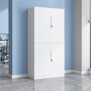 Armario de Acero con Cerradura de Diseño Industrial Moderno, Gabinete de Almacenamiento de Archivos de 4 Puertas con Estantes Ajustables <span class=keywords><strong>para</strong></span> Oficina <span class=keywords><strong>en</strong></span> <span class=keywords><strong>Casa</strong></span> - Product Image 1