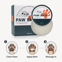 Bálsamo para Patas de Mascotas, Perros y Gatos, Protección Natural, Reparación de Almohadillas Secas y Agrietadas, Hidratante y Calmante, 60g, OEM, ODM, Marca Privada