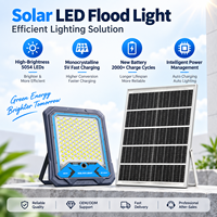 Projecteur solaire LED haute luminosité 5054 avec caméra, étanche IP65, lumière de sécurité solaire extérieure pour usage commercial