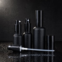Ensemble de flacons pulvérisateurs pour cosmétiques, emballage vide noir avec pompe pour sérum, lotion, parfum, soins de la peau, vente en gros, fournisseur en vrac