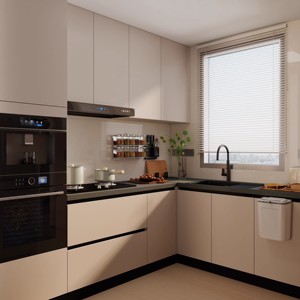 Mobili da Cucina Modulari in Legno Minimalisti e Moderni, Design Ecologico e Durevole con Vetro, per Uso in Villa, Rubinetto Personalizzabile - Product Image 4