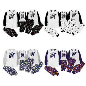 Pigiama abbinato per la <span class=keywords><strong>famiglia</strong></span> di Halloween <span class=keywords><strong>in</strong></span> fibra di bambù papà Mama Mini stampa a manica lunga 2 pezzi Set per tutte le età - Product Image 6