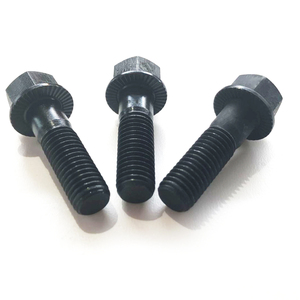 Tiêu Chuẩn Din6921 M6-1.25 M8-1.25 M10-1.25 M19-1.5 M20-1.5 UNF Màu Đen Mỏng Chủ Đề Bulông Đầu Hex Hex Bu Lông Mặt Bích Với Hạt - Product Image 2