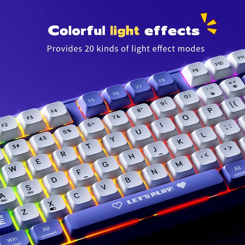 AJAZZ AK870MC Wired Mechanical Keyboard - Gaming & Typing
