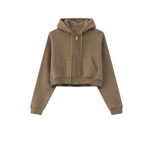 Sudadera con Capucha TKAN411D Personalizada con Cierre, Diseño de Felpa, Tela de Alta Calidad, Estilo Casual Holgado, Gruesa, 100% Algodón para Mujer - Product Image 2