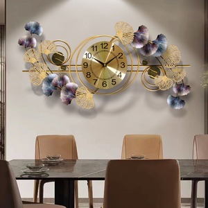 <span class=keywords><strong>Orologio</strong></span> <span class=keywords><strong>da</strong></span> <span class=keywords><strong>Parete</strong></span> Moderno e Lussuoso a Forma di Ginkgo Biloba, Decorazione Creativa per <span class=keywords><strong>Casa</strong></span>, Soggiorno, Ufficio e Negozio - Product Image 1