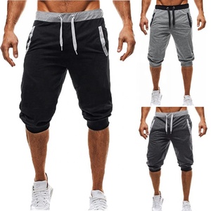 <strong>Mens</strong> Cotton Zipper Pocket Shorts Breathable Cargo Joggers Half Gym <strong>Trousers</strong> Bodybuilding Clothes Workout Shorts Capri Pants - Product Image 6