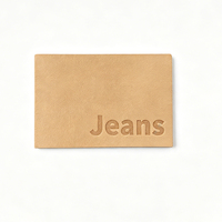 Écussons personnalisés en cuir véritable, étiquettes écologiques thermosoudées pour jeans, accessoires de vêtements à coudre, vente en gros OEM
