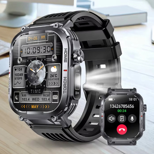 S320b Smartwatch mạnh mẽ Đèn pin 3ATM không thấm nước ngoài trời thể thao la bàn BT cuộc gọi ngủ Tracker cho nam giới iPhone Android IOS - Product Image 1