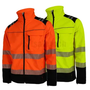 Hivi Recycled Softshell Waterproof Working Clothing Safety Reflective Jacket Uniform Workwear