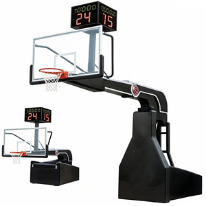 Canestro da <span class=keywords><strong>Basket</strong></span> Elettrico Idraulico a Forma di Pistola per Interni ed Esterni con Cerchio Regolabile a Norma Competitiva - Product Image 1