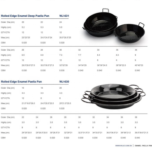 <span class=keywords><strong>Sartenes</strong></span> para Paella con Revestimiento de Esmalte Profundo, Ecológicas, con Logotipo Personalizado, Fabricadas por un Fabricante Confiable con Certificación BSCI y LFGB, 100000 Unidades - Product Image 6
