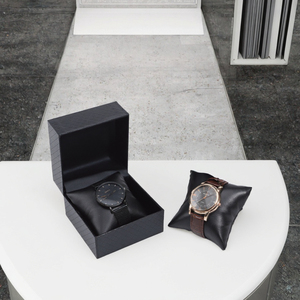 Caja de Regalo de Lujo Personalizada para Relojes, de Cuero Negro Ecológico, Hecha con Materiales Reciclados, Estuche de Almacenamiento, Caja de Exhibición, Venta al Por Mayor, Portátil - Product Image 3