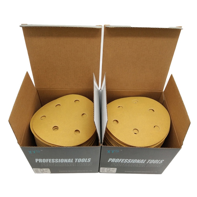 Оптовая цена качество 5 дюймов 6 отверстий/6 дюймов 9 отверстий автомобильный абразивный шлифовальный диск Песочная бумага