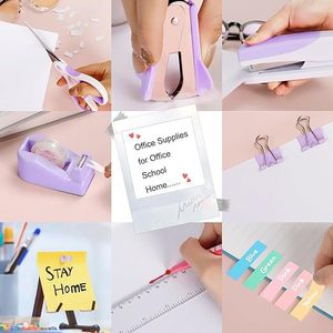 Khuyến Mại Macaron Văn Phòng Thiết Lập Với Stapler Băng Dispenser Kéo Kẹp Giấy Pastel Văn Phòng Phẩm Quà Tặng Nguồn Cung Cấp Cho Nghiên Cứu - Product Image 4