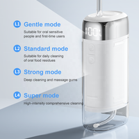 Irrigador Bucal Portátil Recargable Inalámbrico con Pantalla Digital, IPX7, 4 Modos, Tanque Telescópico de 230 ml, para Viajes y Uso Doméstico, OEM
