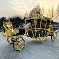 Carrosse Électrique Royal ZOWN Classique de Luxe Multifonctionnel pour Mariages et Parcs à Thème, Batterie 60V 80A, Roues Solides, Garantie 2 Ans